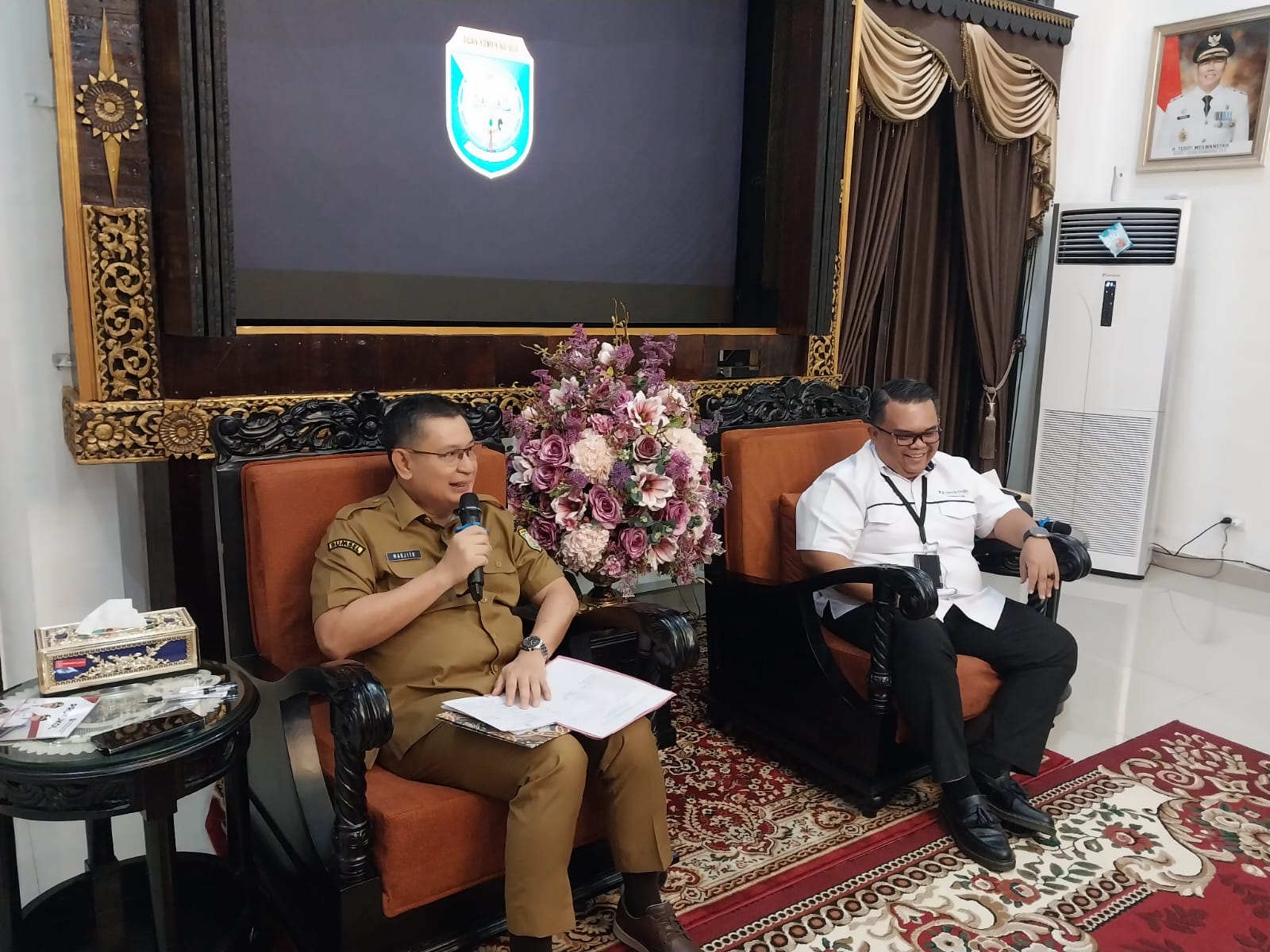 Dorong Peningkatan kualitas Hasil Pembangunan, Pemkab OKU jajaki kerja sama dengan Jamkrindo